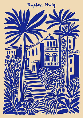 Naples, Italy Illustration