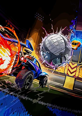Rocket League Action Scene