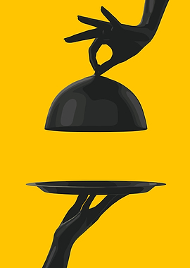 Elegant Food Service Illustration