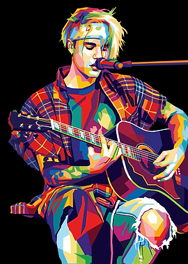 Justin Bieber Colorful Pop Art Portrait
