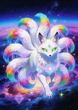 Nine-tailed Fox in Cosmic Setting
