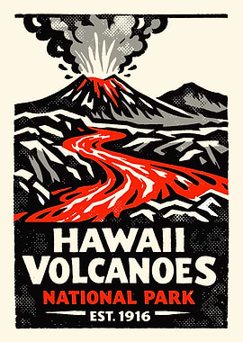 Hawaii Volcanoes National Park Poster