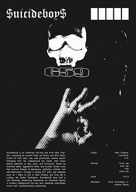 Suicideboys Poster: Skull, Hand, and Text