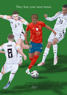 Lamine Yamal Dribbling Past Germany players