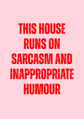 Sarcasm and Inappropriate Humor House Sign