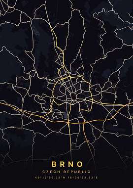 Brno, Czech Republic City Map