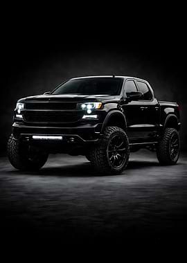 Pickup Truck Poster – Automotive Wall Art for Garage