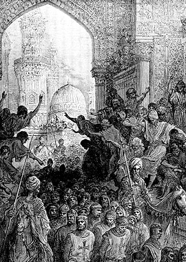 Arrival of Prisoners at Cairo Gustave Dore Crusades Engraving