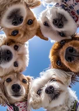 Circle of Curious Dogs