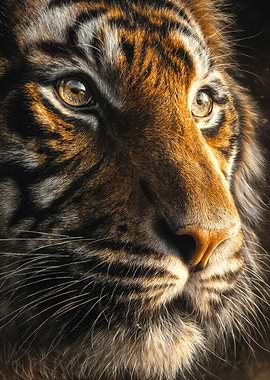 Majestic Tiger Gaze Portrait