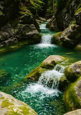 Emerald River Waterfall