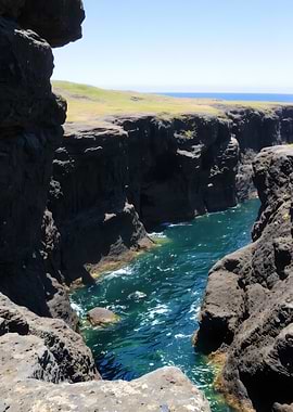 Coastal Cliffside with Turquoise Water