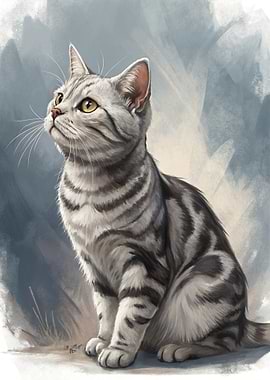 Striped Cat Portrait