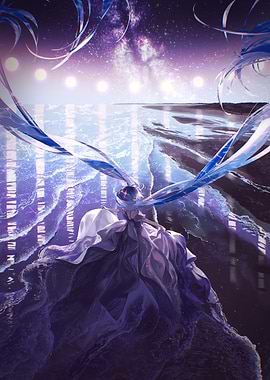 Girl on a Cosmic Beach