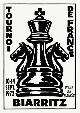 Tournoi de France Biarritz Chess Poster