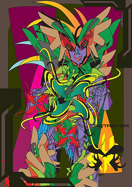 Abstract Colorful Figure Digital Art