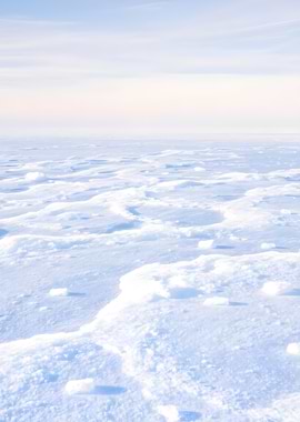 Snowy landscape with blue sky