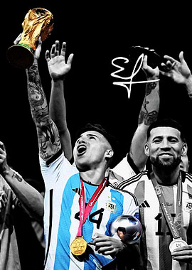 Enzo Fernandez Victory Celebration