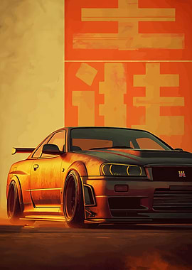 Nissan Skyline R34 Art