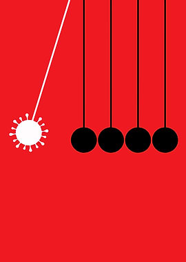 COVID-19 Newton's Cradle Concept
