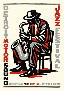 Detroit Jazz Festival 1985 Poster
