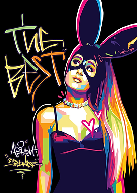 Ariana Grande Bunny Mask Pop Art