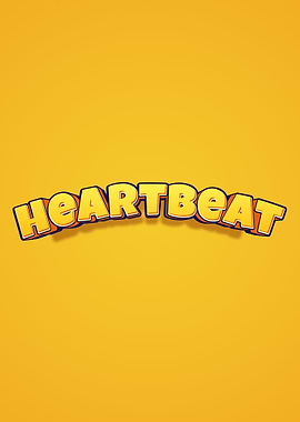Heartbeat Text on Yellow