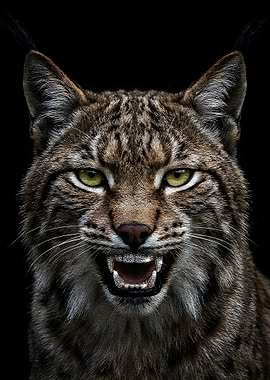 Angry Lynx Portrait