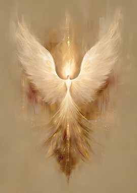 Golden Holy Phoenix Rising