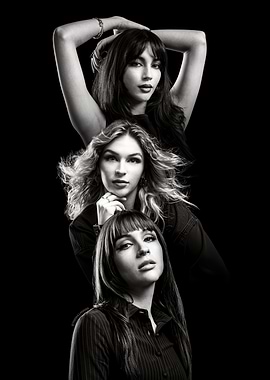 Monochrome Portrait of Three Women