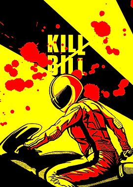 Kill Bill Motorcycle Poster Art