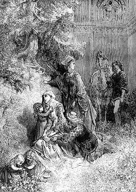 A Message from the East Gustave Dore Crusades Engraving