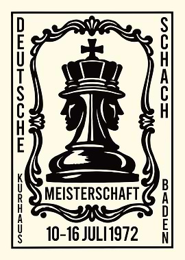 Deutsche Schach Meisterschaft Baden 1972 Poster