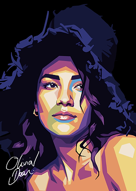 Olivia Dean Portrait in Pop Art Style