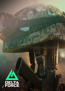 Delta Force: Military Helmet and Rifle