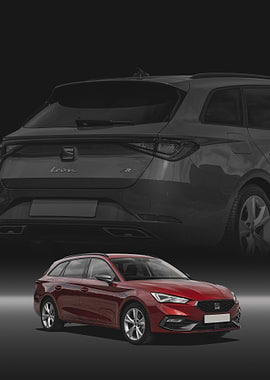 Red Seat Leon Estate Car