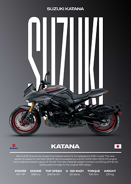 Suzuki Katana Motorcycle Poster