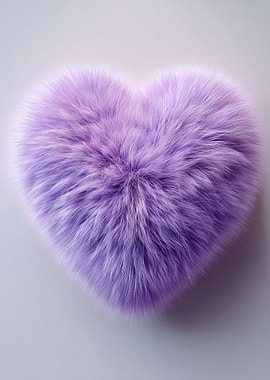 Fluffy Purple Heart