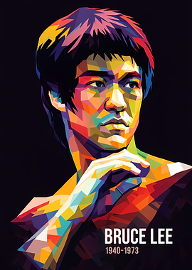 Bruce Lee Colorful Portrait