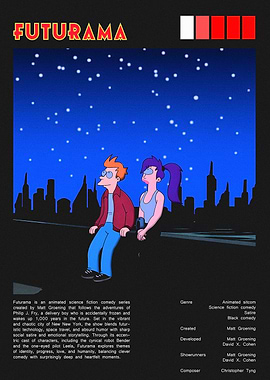 Futurama Poster: Fry and Leela