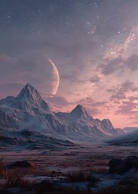 Alien Mountain Landscape