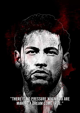 Neymar Jr. Motivational Quote Art