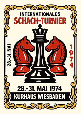 International Chess Tournament 1974 Poster
