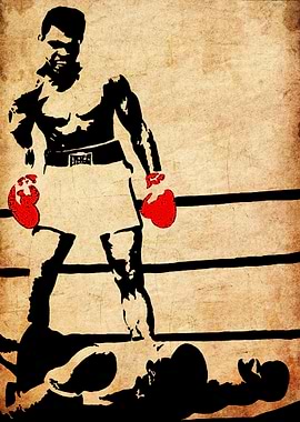 Muhammad Ali Boxing Ring Art