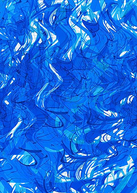 Abstract Blue Swirls WE1