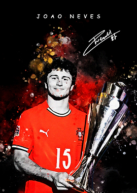Joao Neves Soccer Player Art
