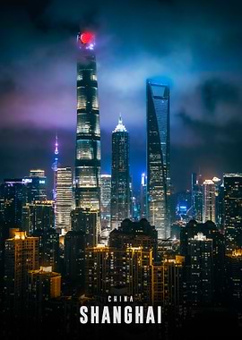 Shanghai Cityscape at Night