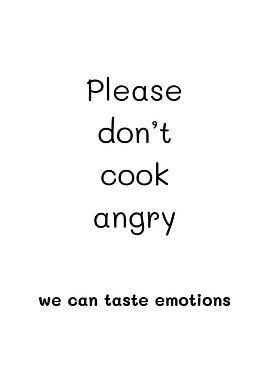 Please don't cook angry text art