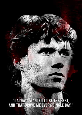 Marco van Basten Portrait with Quote