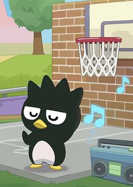 Badtz-Maru on the basketball court